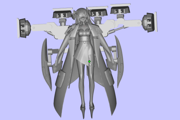 艦?zāi)矧E河整體3D模型圖stl